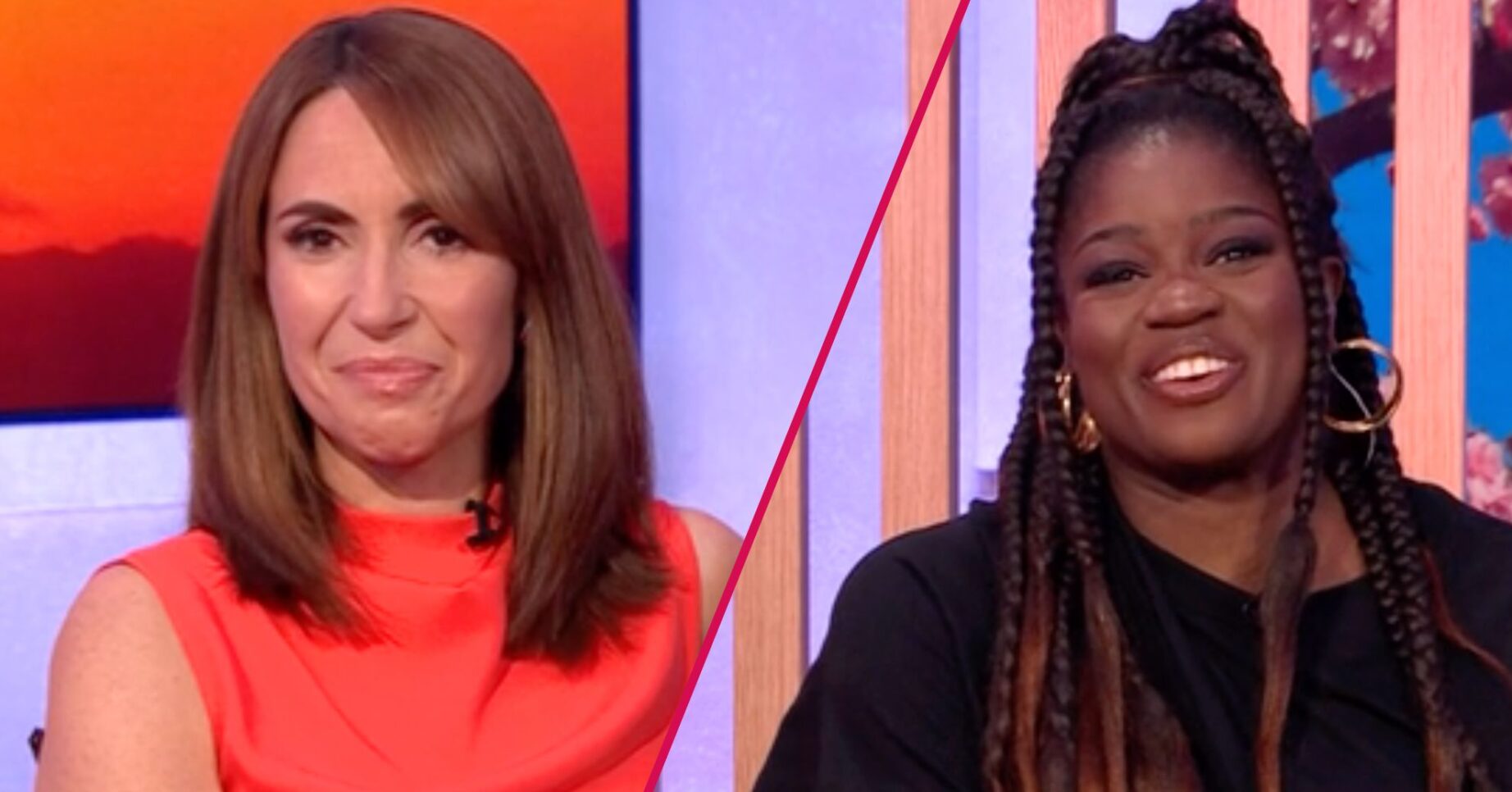 Alex Jones and Clara Amfo look into the camera