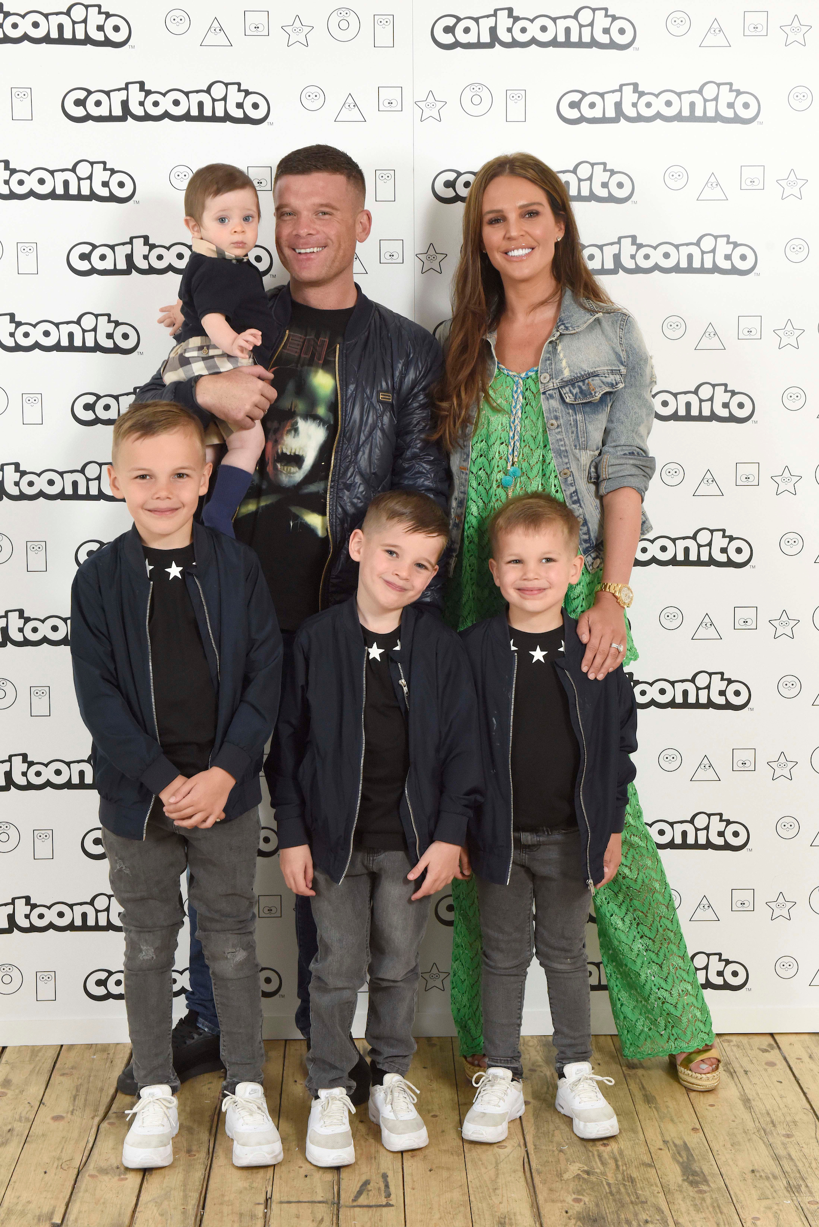 Danielle Lloyd and Michael O'Neill with their kids