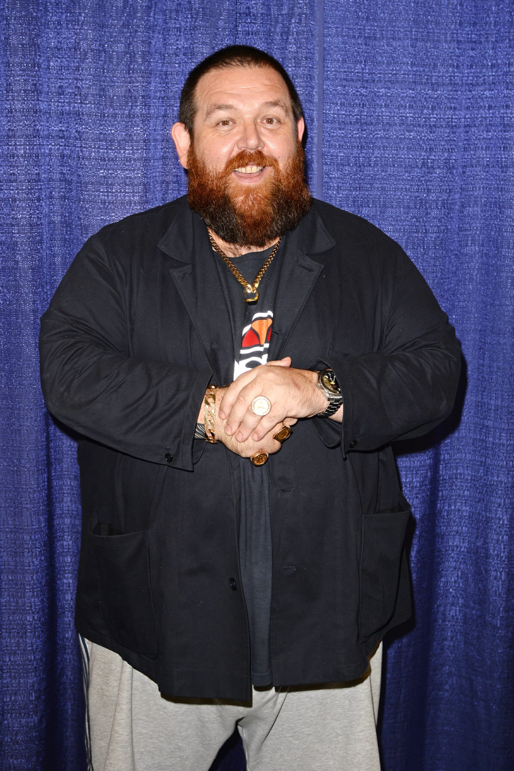 Nick Frost on the red carpet 