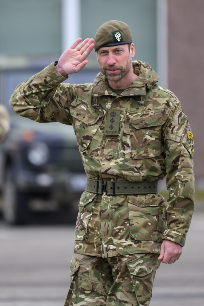Prince William saluting in army uniform