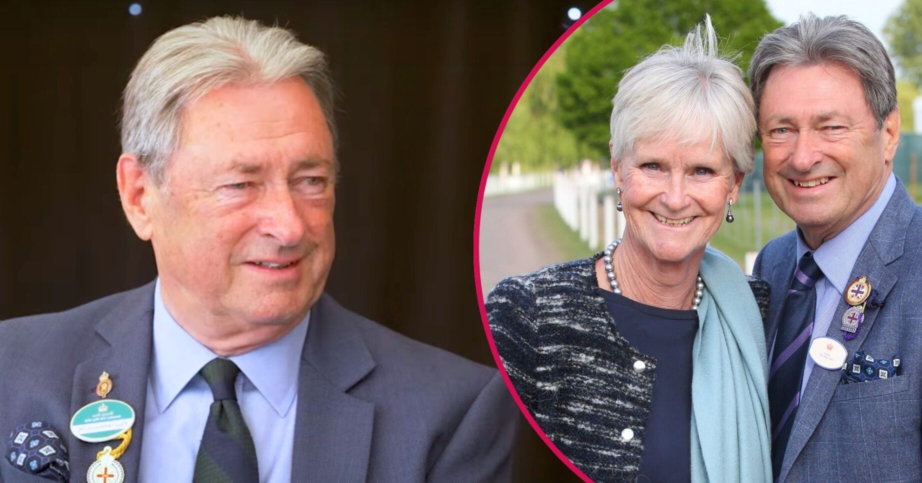 Alan Titchmarsh with a pullout image of him and his wife Alison