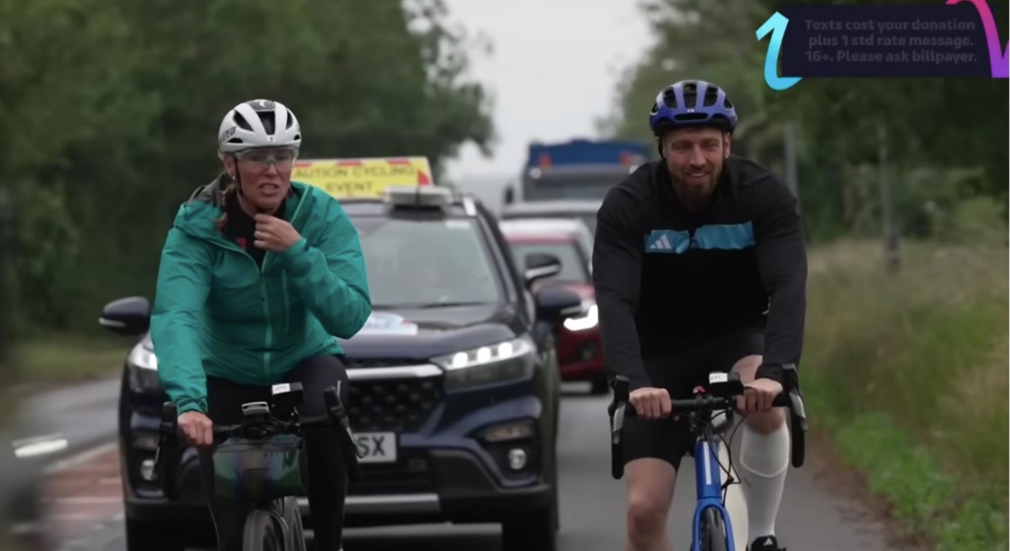 Sam riding a bike