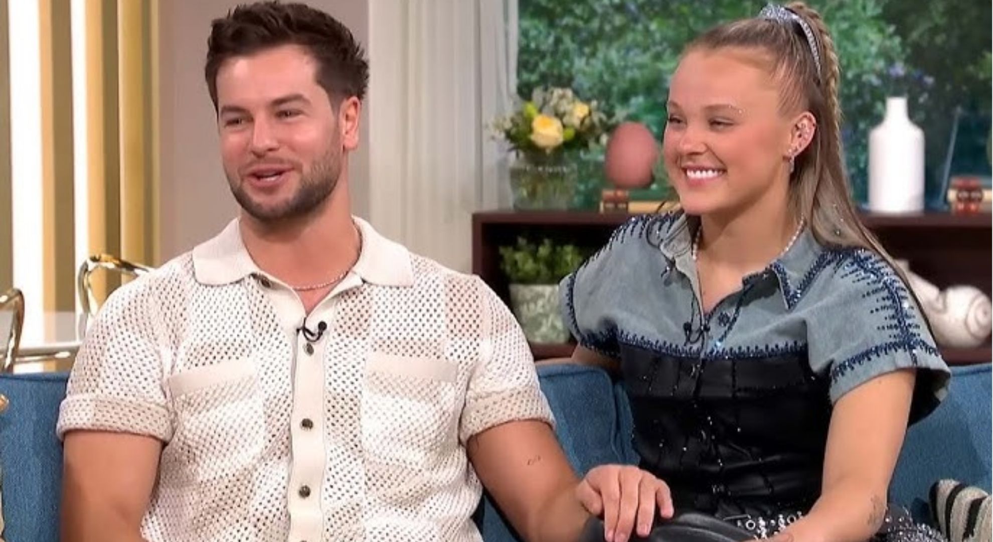 Chris Hughes and JoJo Siwa smiling