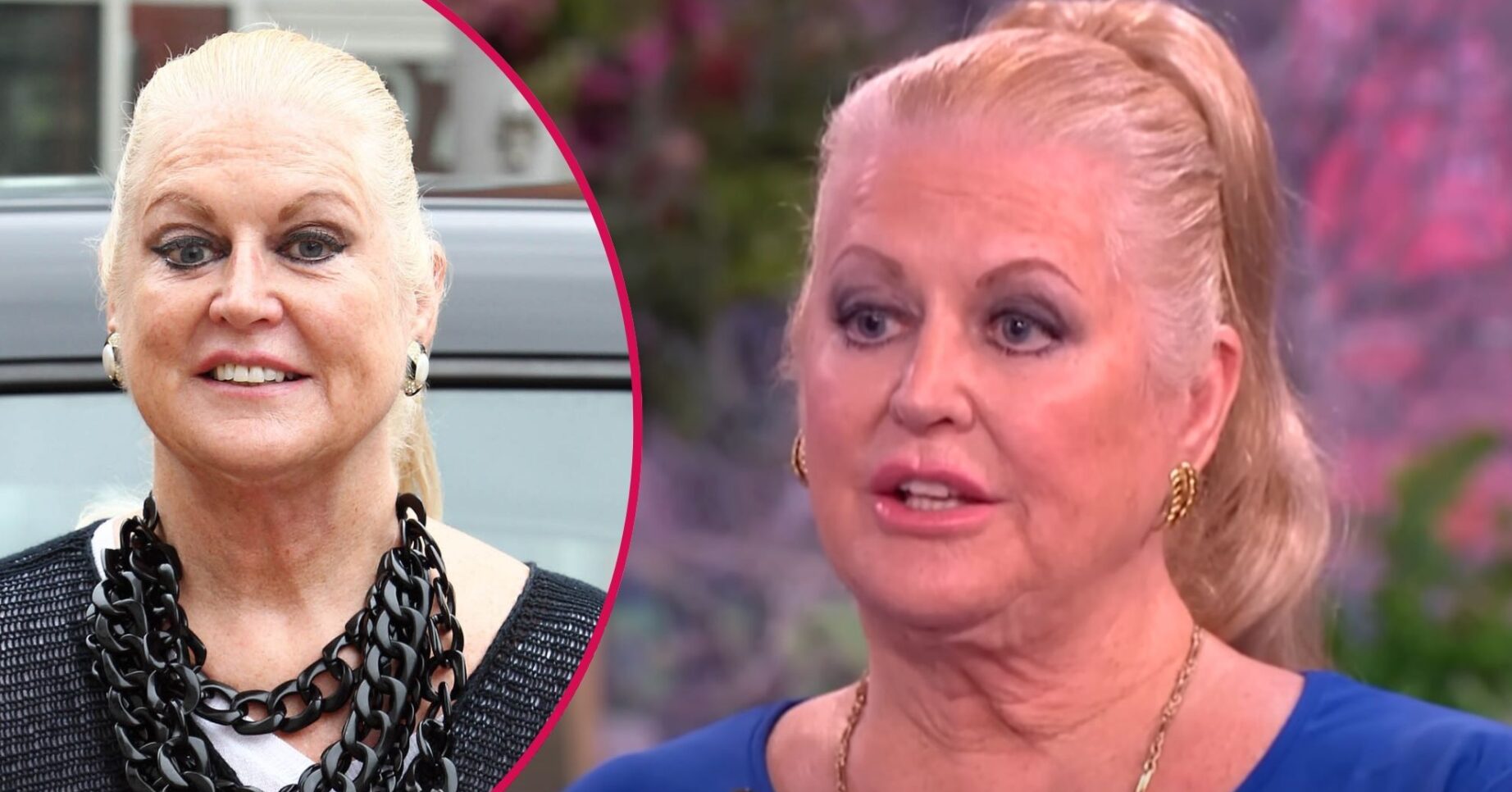 ED comp: Kim Woodburn smiling / Kim Woodburn on This Morning