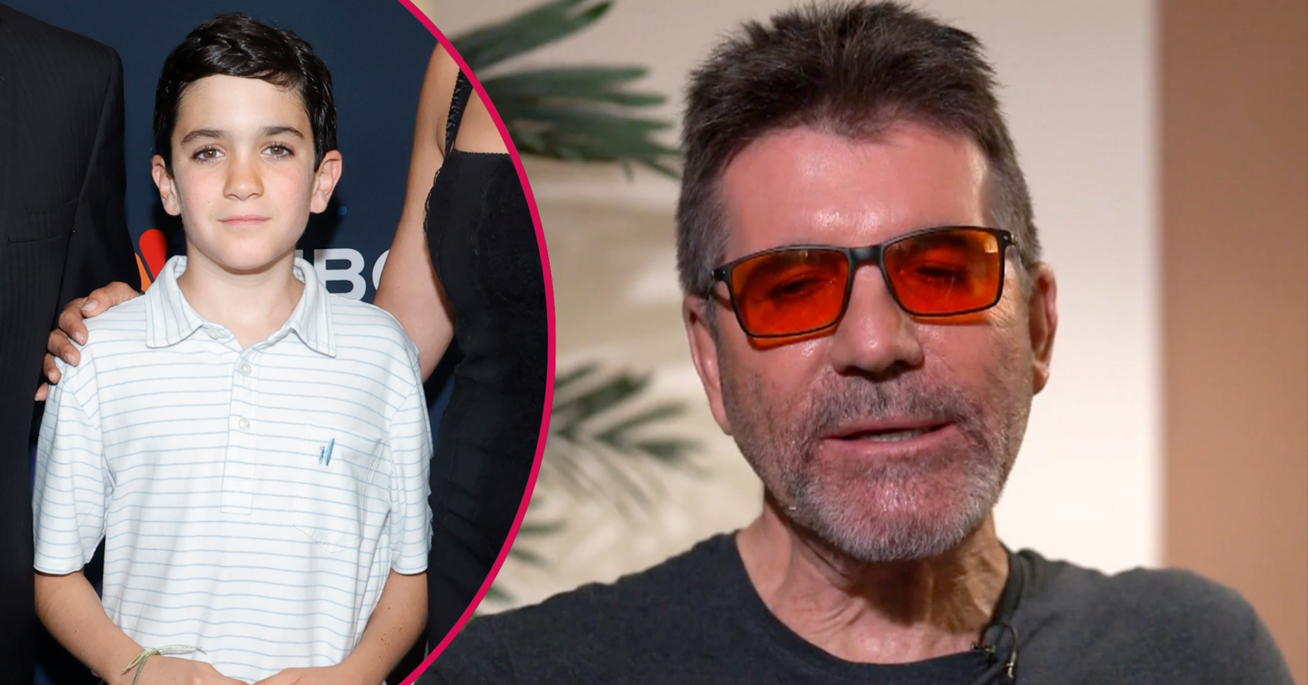 Simon Cowell on This Morning and son Eric inset