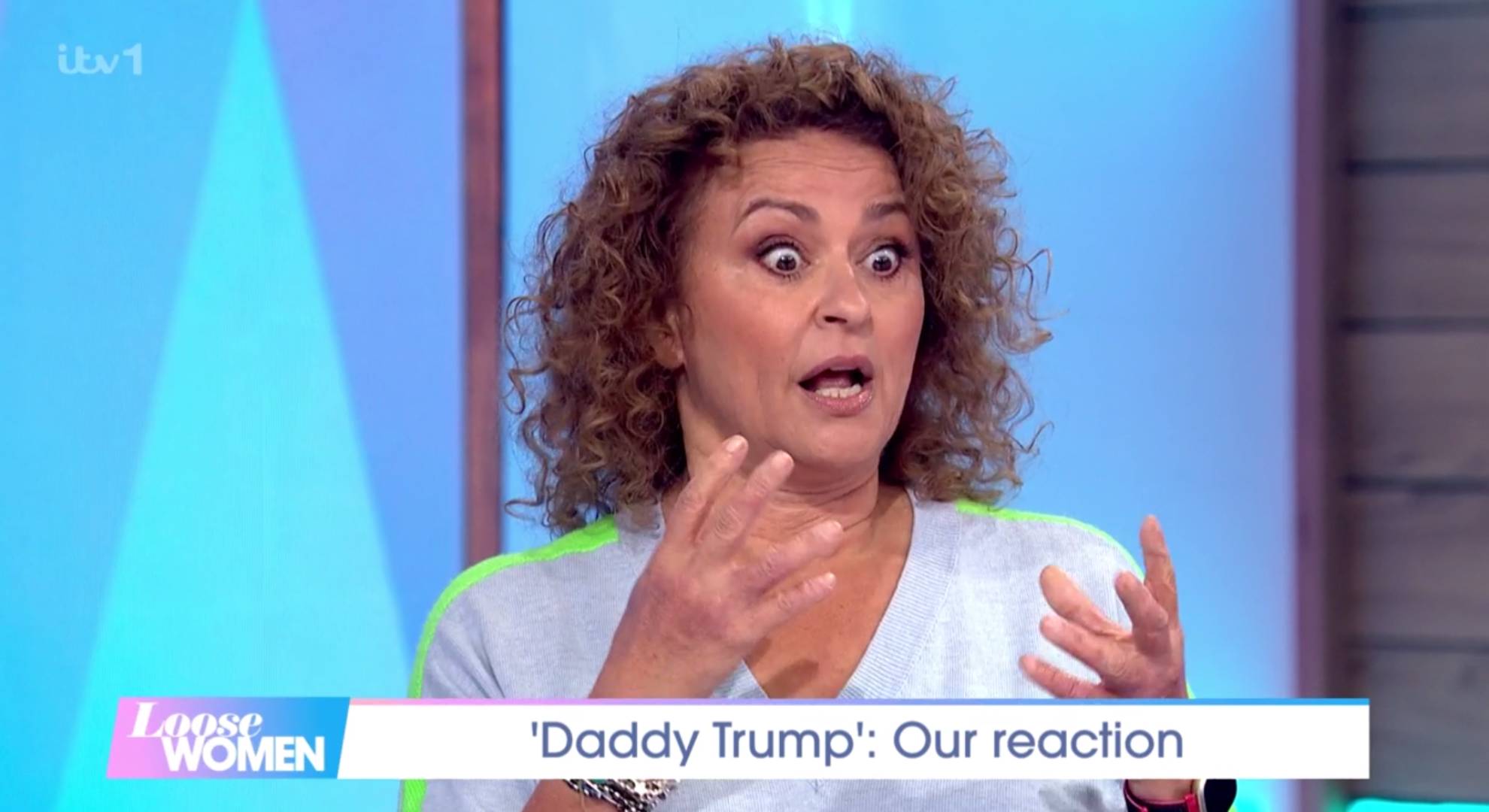 Nadia Sawalha is wide-eyed