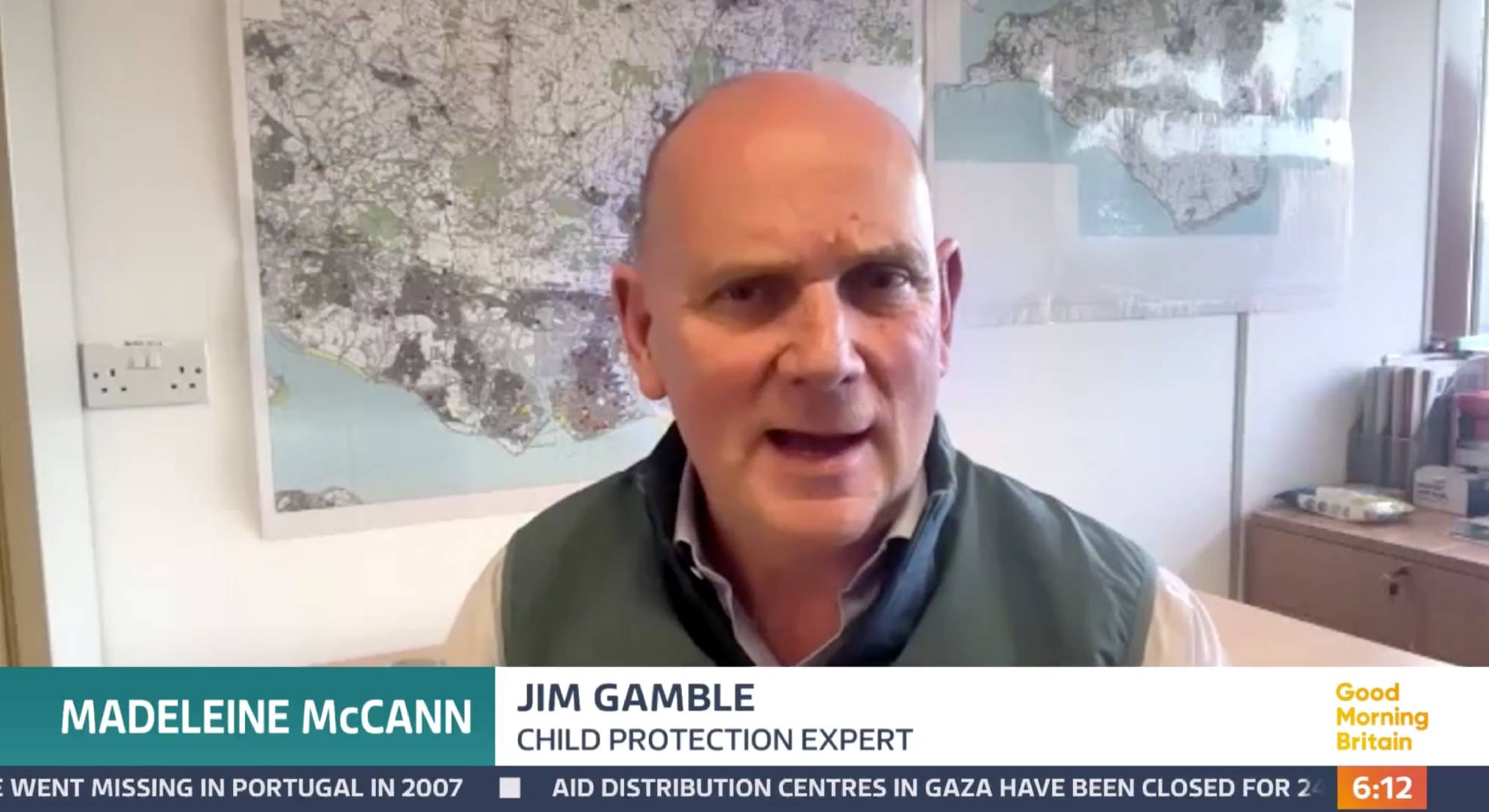 Jim Gamble speaks to camera