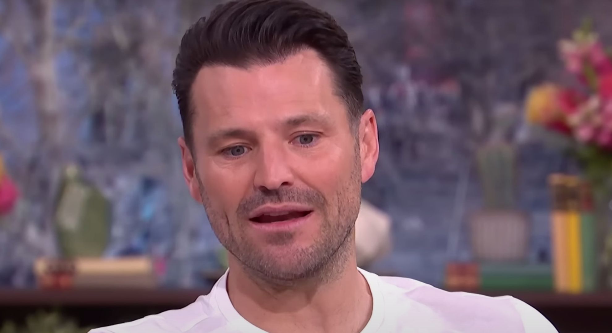 Mark Wright looks downwards