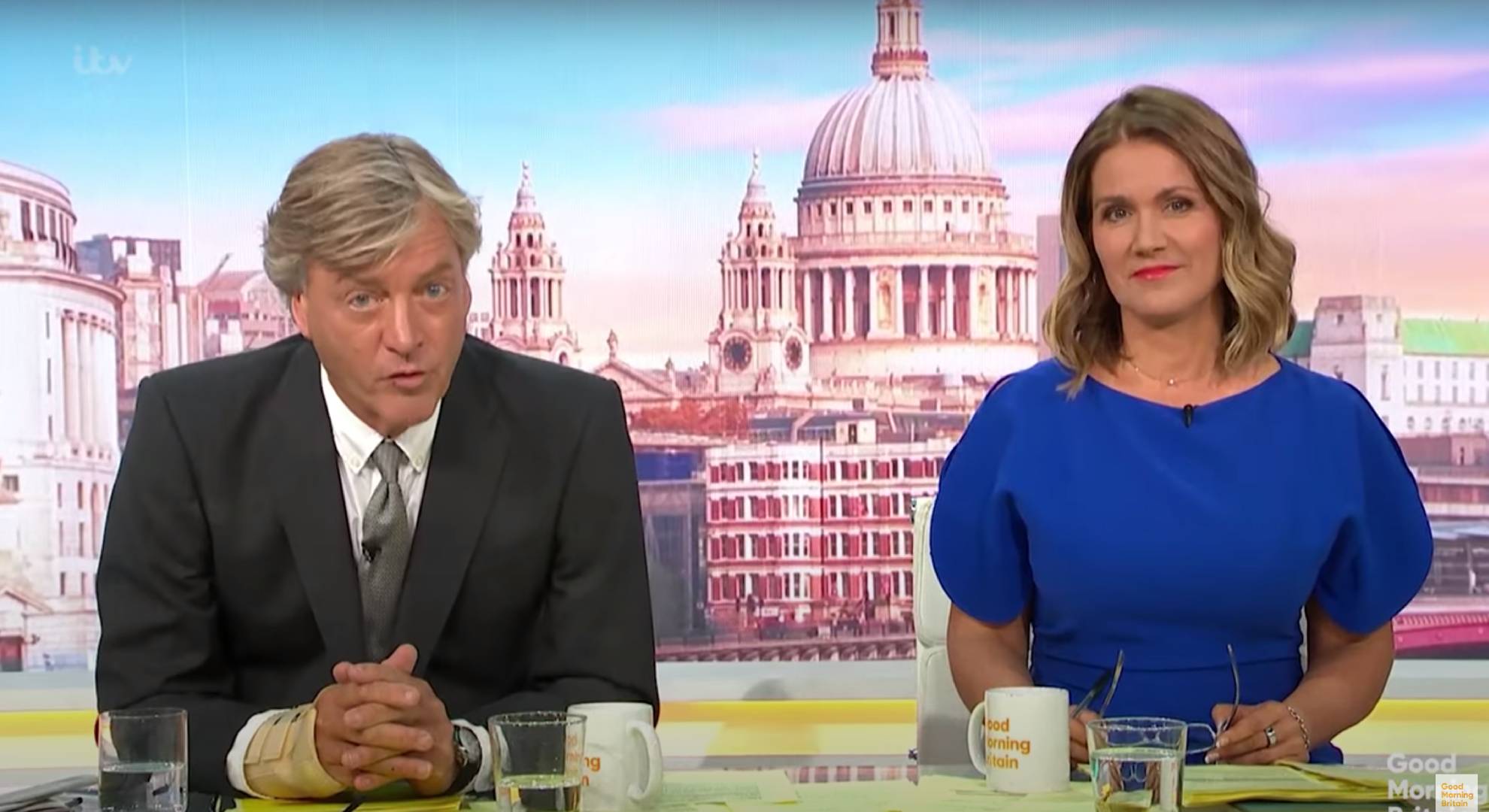 Richard Madeley speaking next to Susanna Reid on GMB today