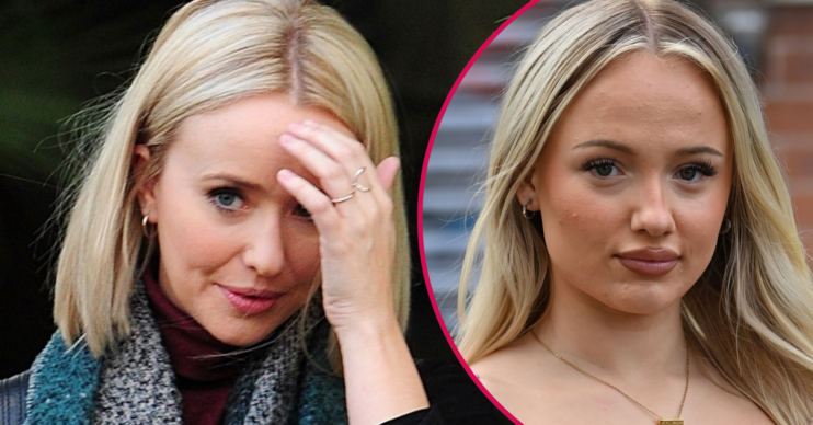 Sammy Winward adjusts her hair, her daughter Mia looks at the camera