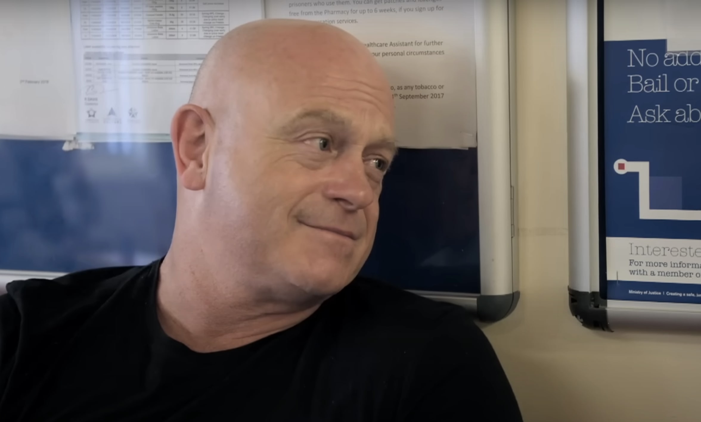 Ross Kemp on a shoot in Belmarsh Prison