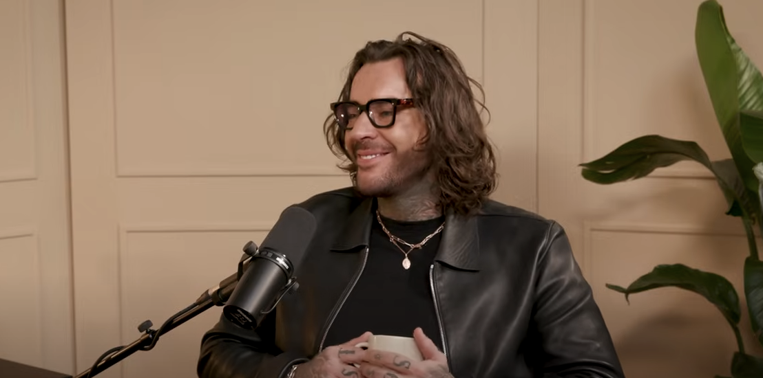Pete Wicks smiling on podcast