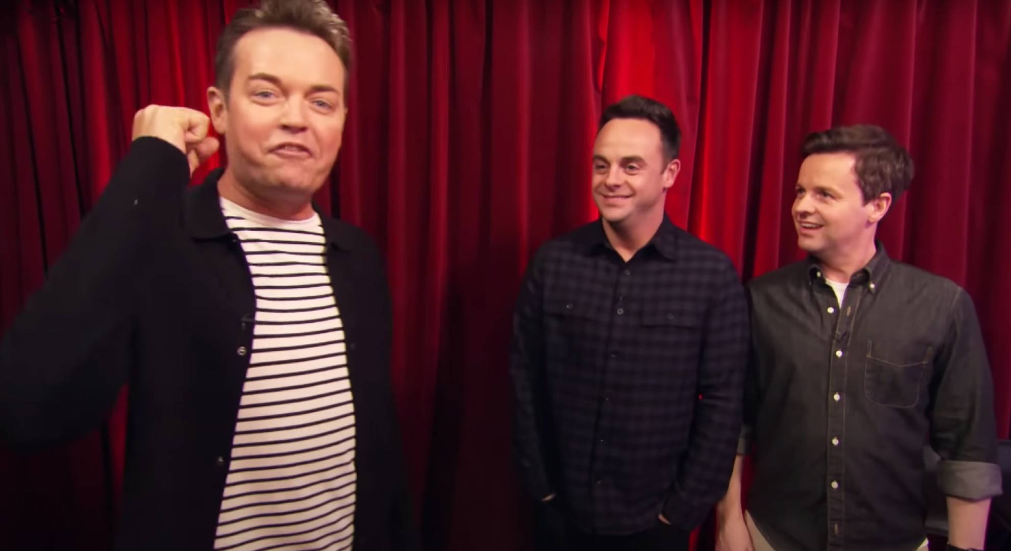 Stephen Mulhern with Ant and Dec