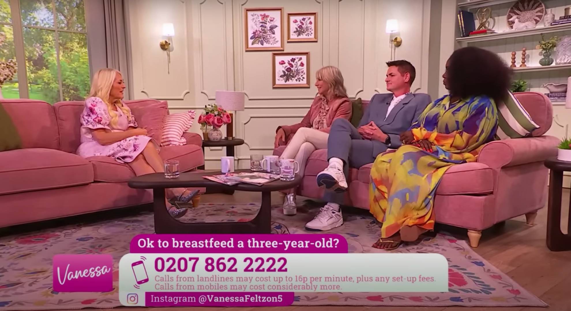 Vanessa Feltz talks with guests about breastfeeding
