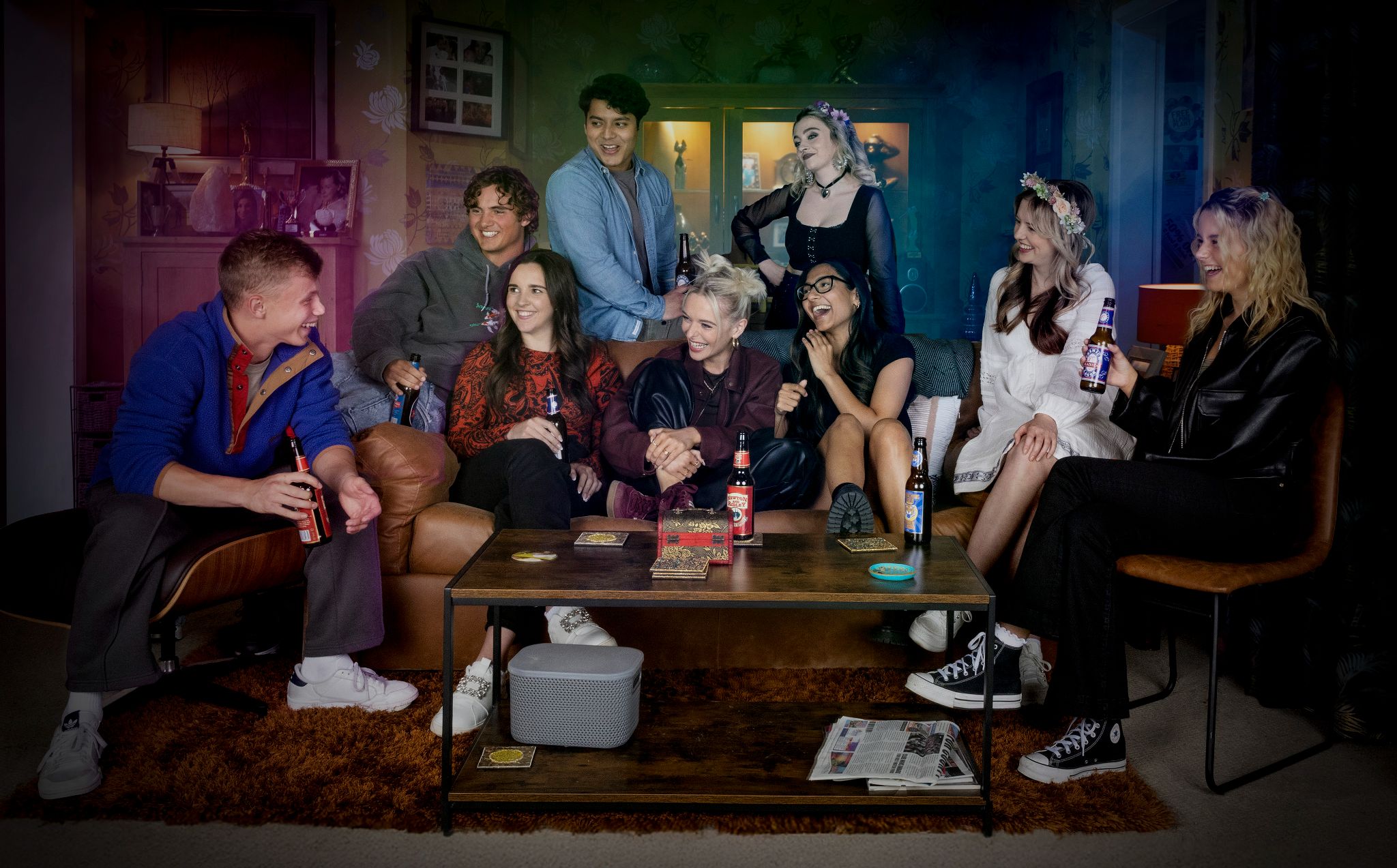 Coronation Street's younger cast at a party