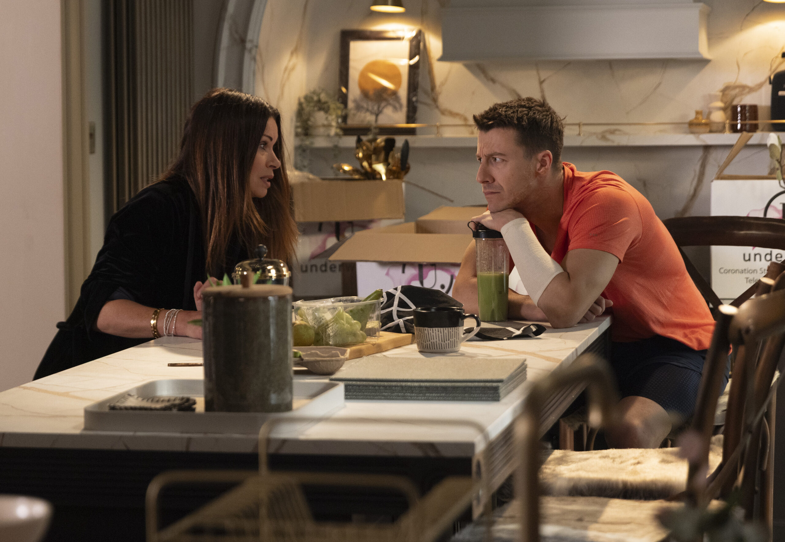 Carla talking to Ryan at home