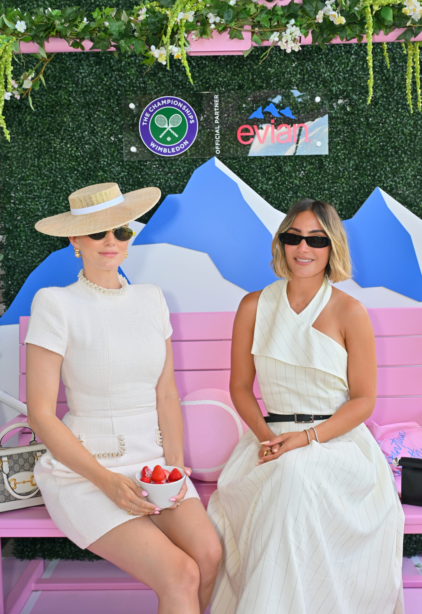 Ashley James and Frankie Bridge at Wimbledon