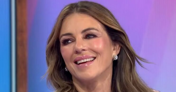 Liz Hurley smiling