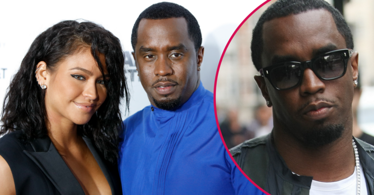 Cassie and Diddy smiling and Diddy inset