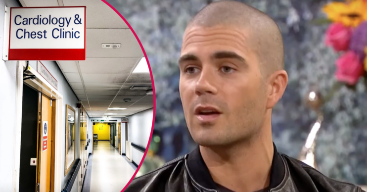 Max George Instagram Story in hospital / Max George looking in front
