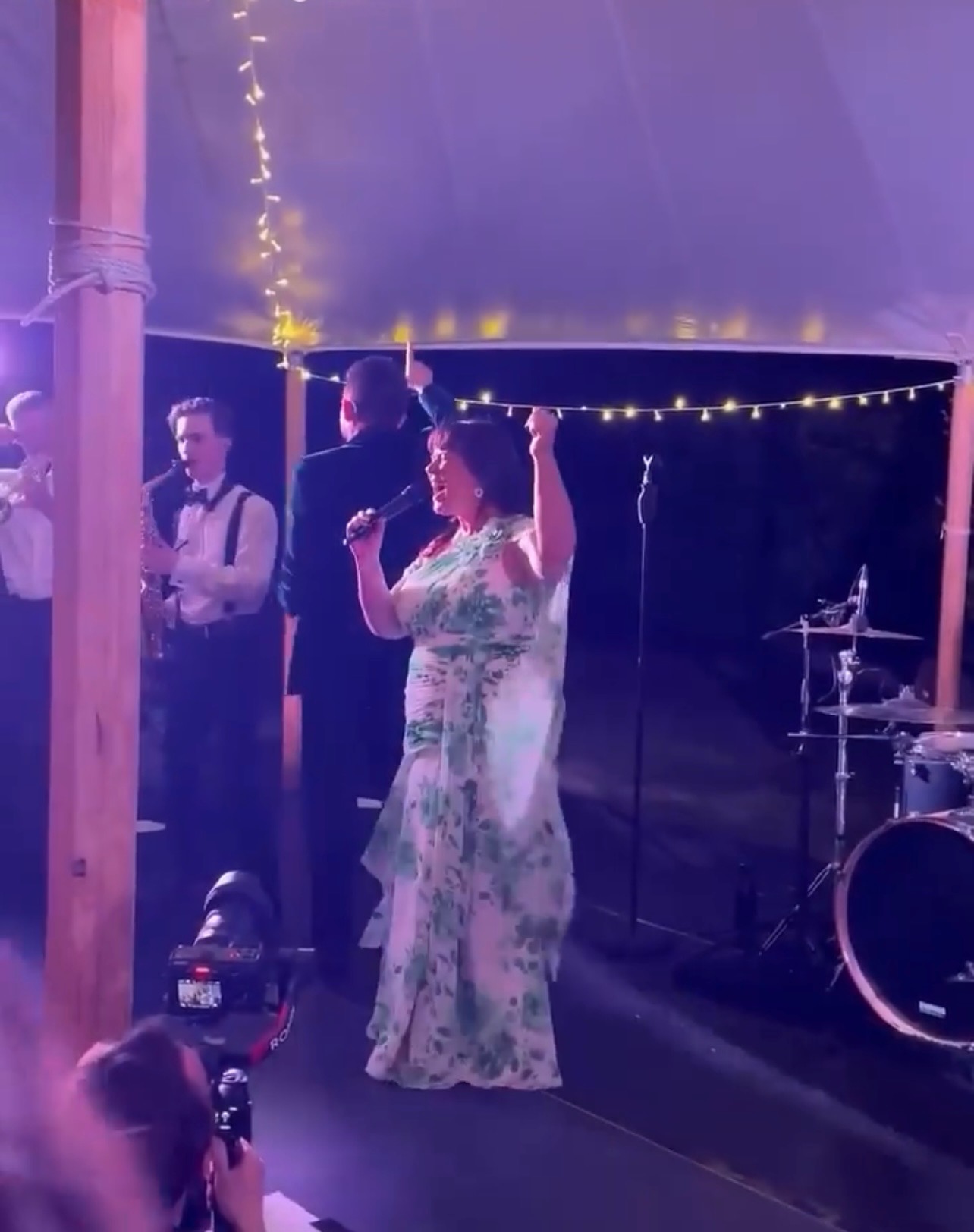 Coleen Nolan singing at son's wedding