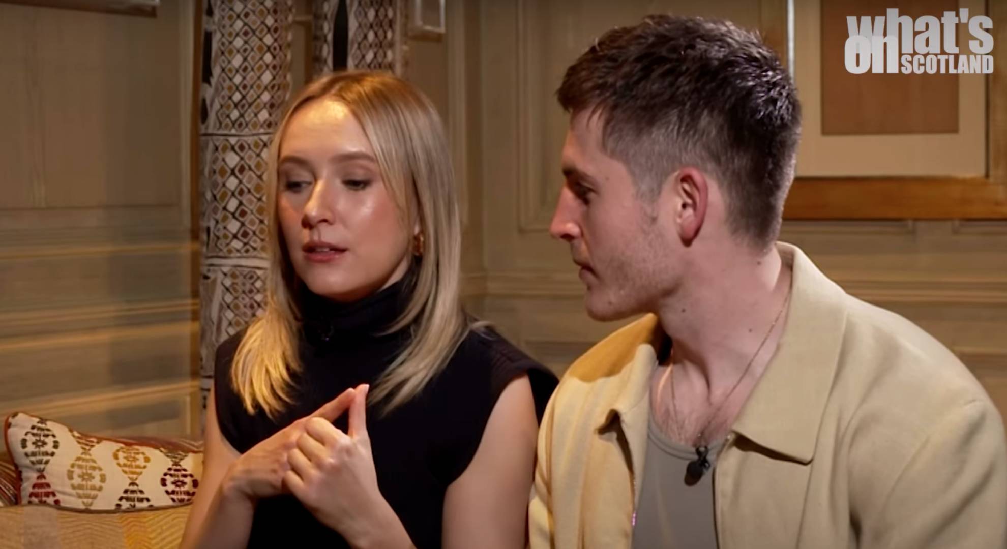 Rose Ayling-Ellis and Kieron Moore are interviewed