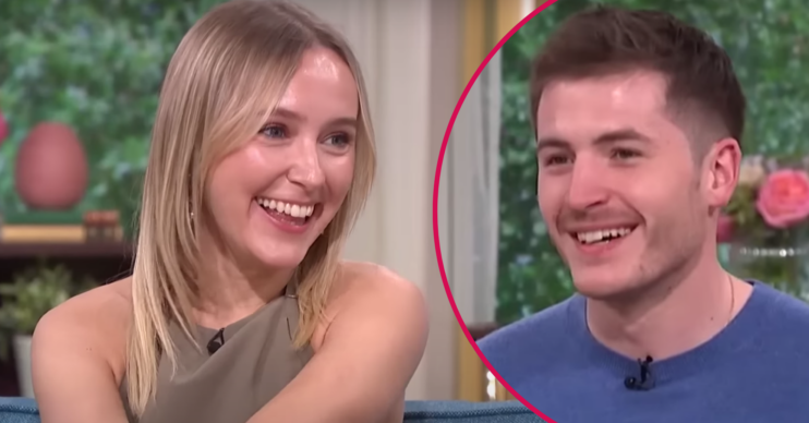 Rose Ayling-Ellis and Kieron Moore both smile