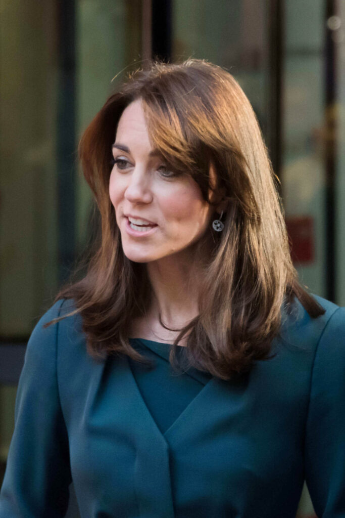 Princess Kate with a short bob hairstyle