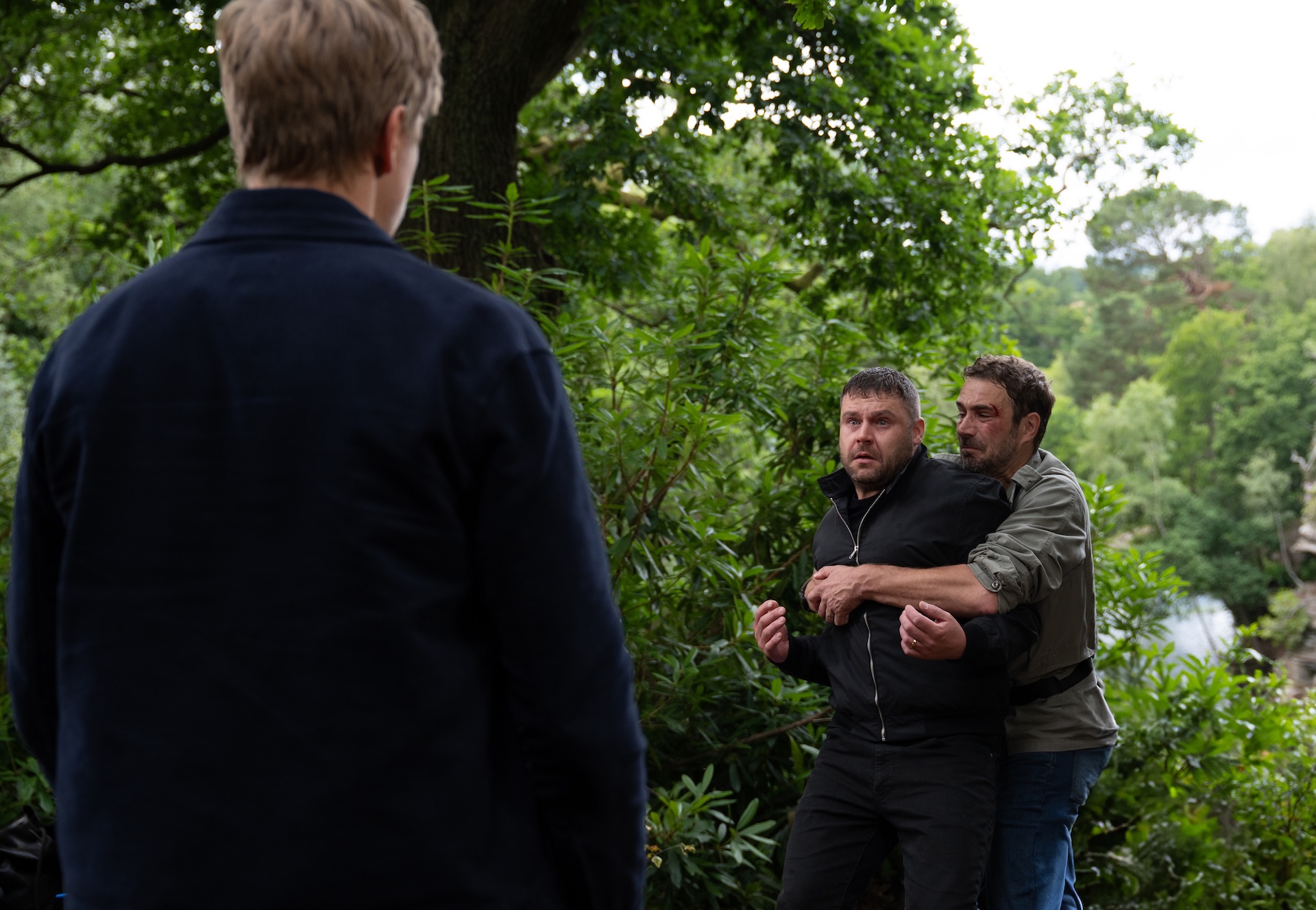 John threw himself and Aaron off the cliff