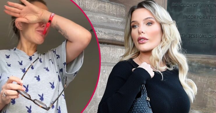 Helen Flanagan crying / Helen Flanagan looking over her shoulder