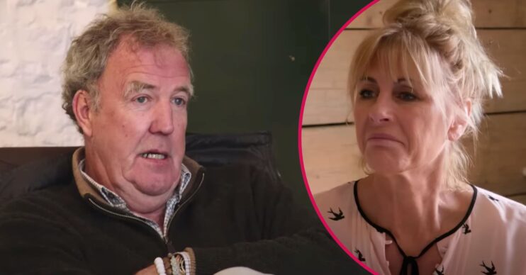 Jeremy Clarkson grimaces, Lisa Hogan looks glum