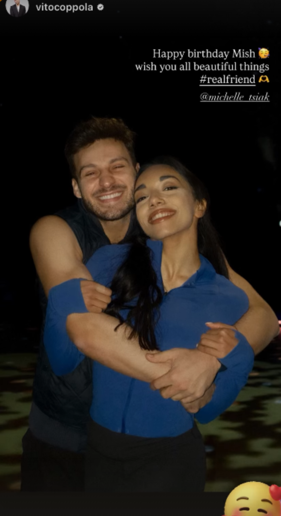 Vito and Michelle from Strictly on Vito's Instagram story 