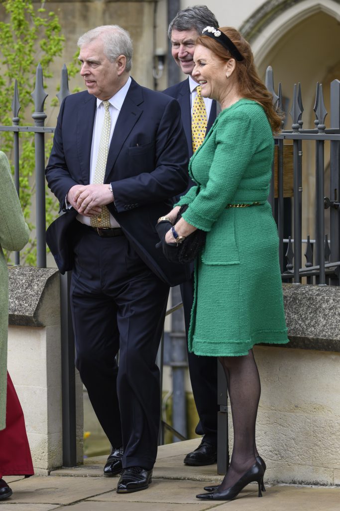 Prince Andrew and Sarah Ferguson leaves Easter service