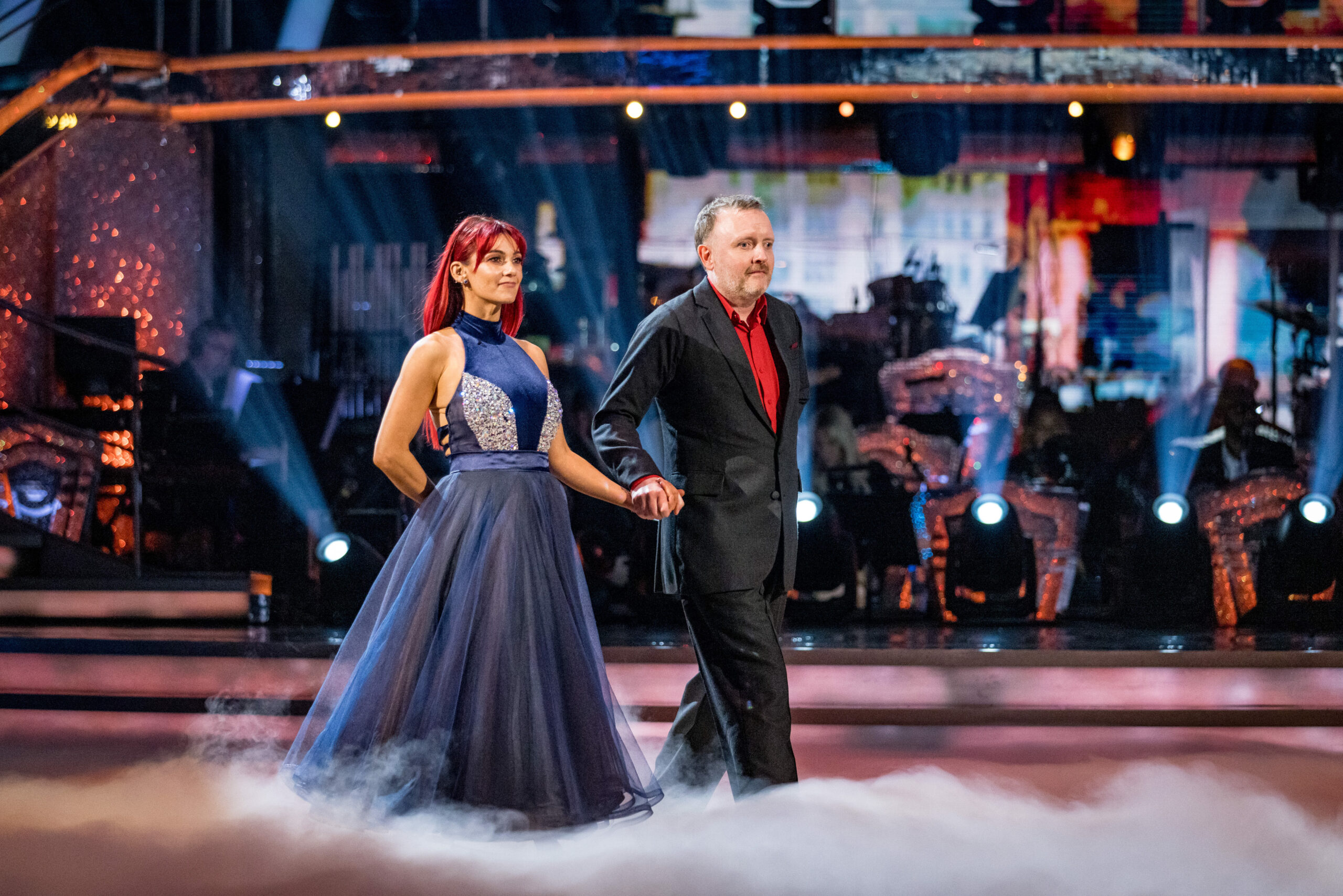 Dianne Buswell and Chris McCausland dancing on Strictly 