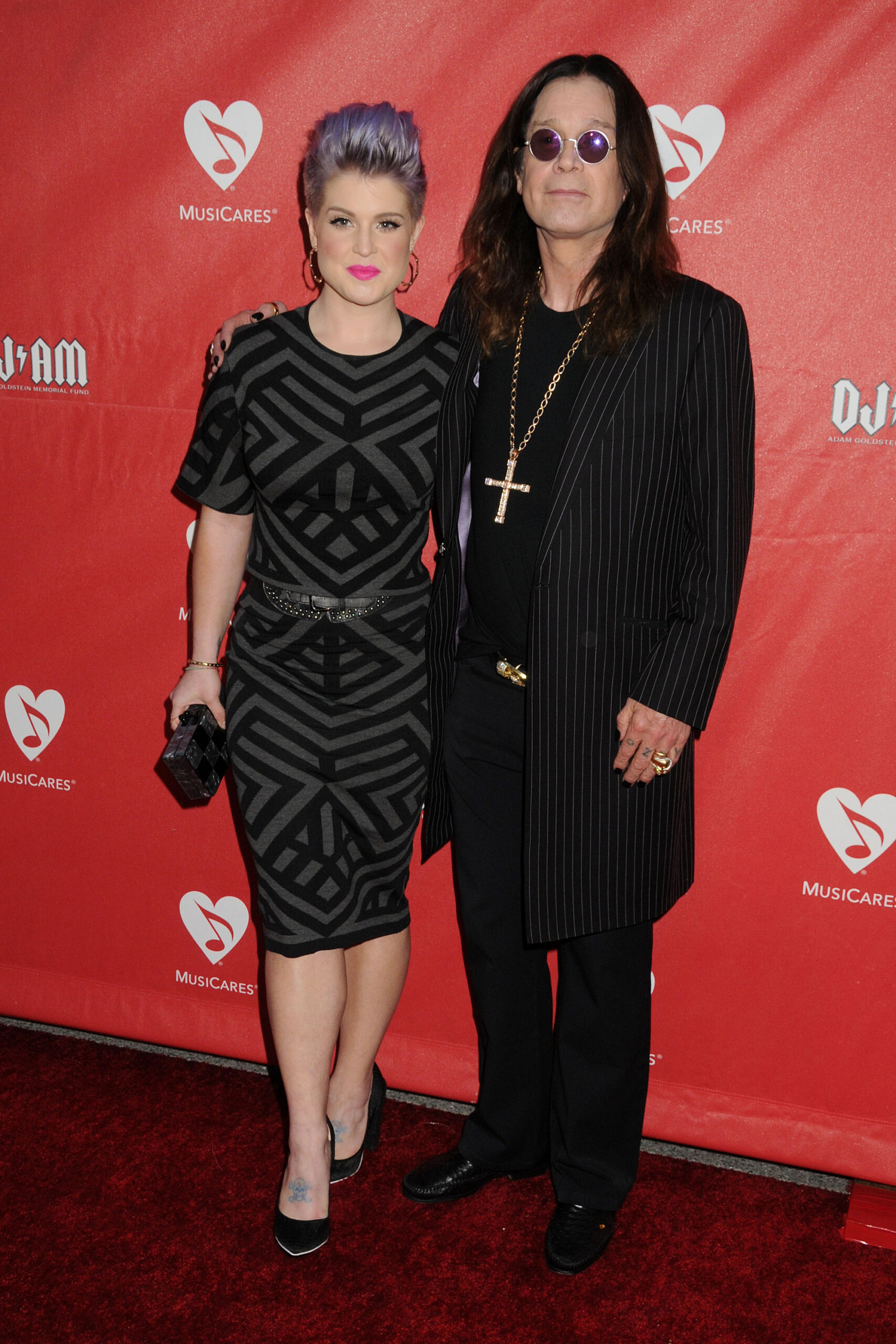 Kelly and Ozzy Osbourne at the 10th Annual MusiCares Benefit Concert held at Club Nokia in 2014
