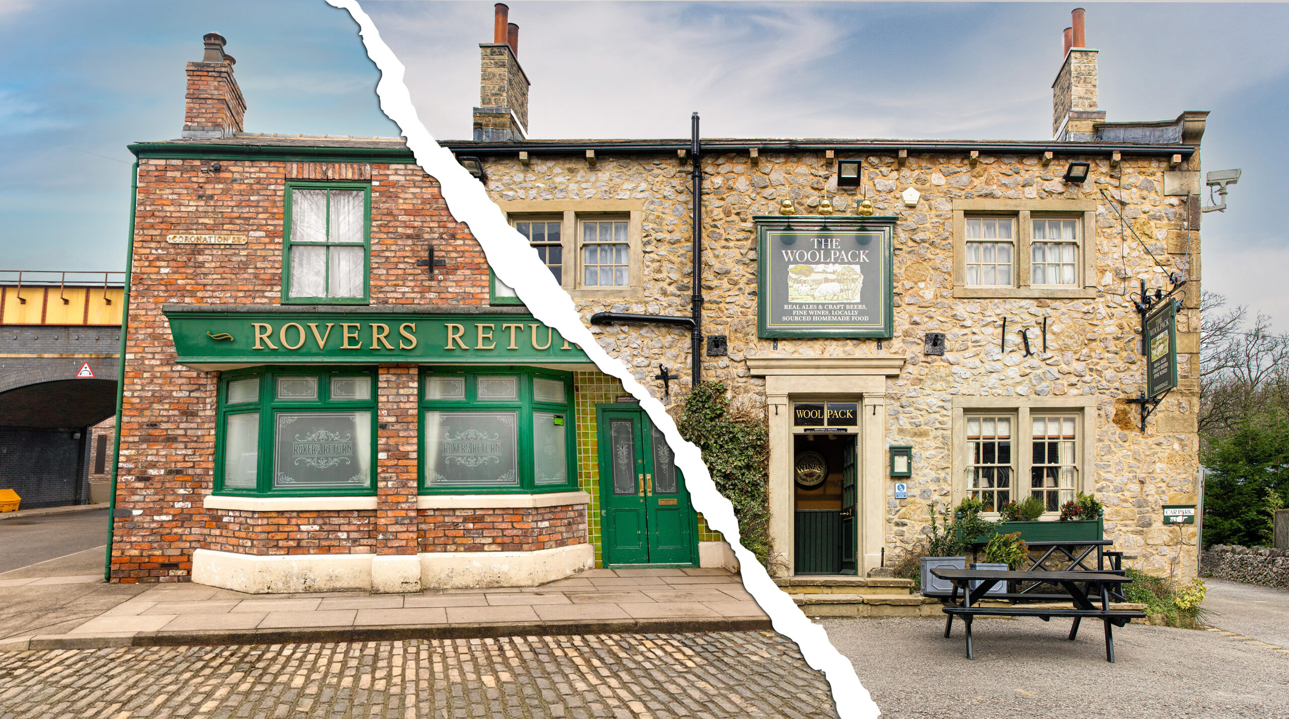The Rovers Return meets the Woolpack in soap crossover episode (Credit: ITV)