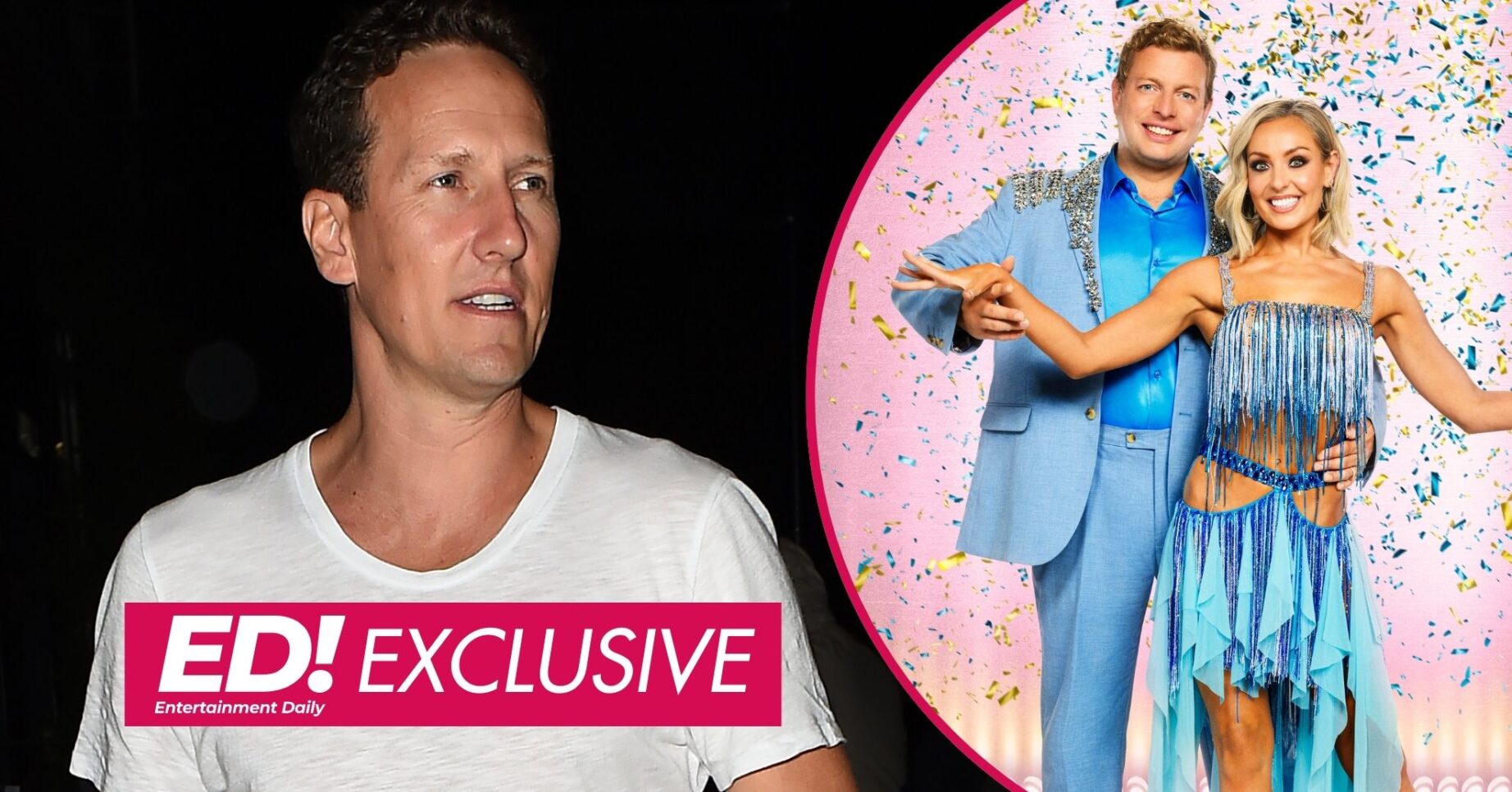 Brendan Cole looking in front/Amy Dowden and Thomas Skinner Strictly press photo