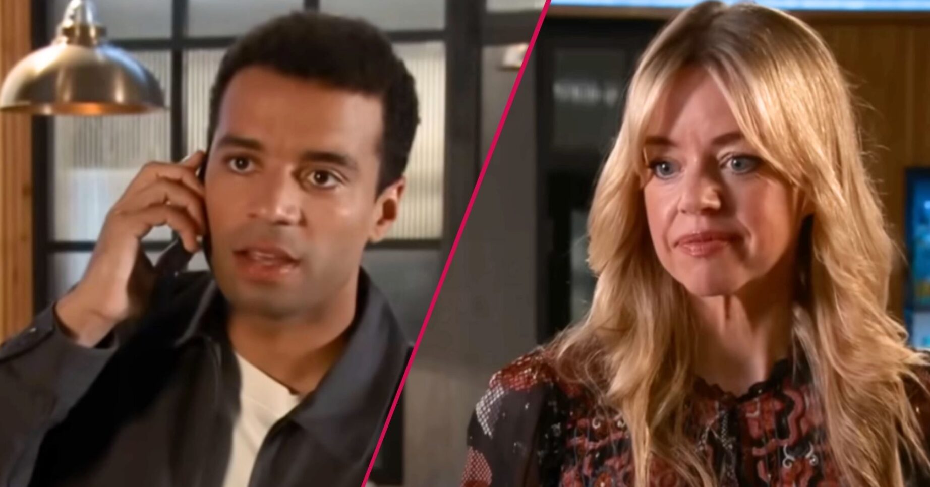 ED split pic: Ollie and Toyah in Coronation Street