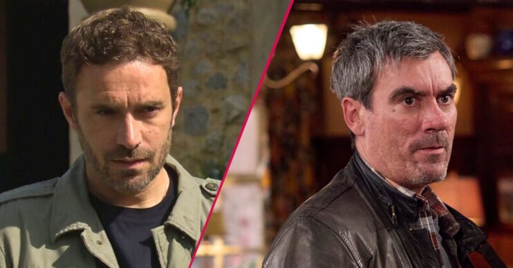 John and Cain in Emmerdale split pic (Credit: ITV/Comp ED!)