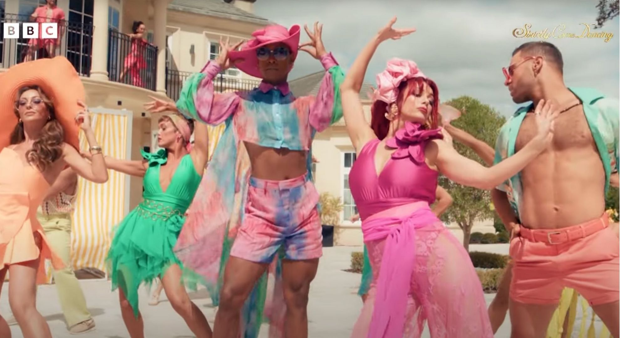 Luba Mushtuck, Lauren Oakley, Johannesa Radebe, Dianne Buswell, Vito Coppola in a Strictly promo 