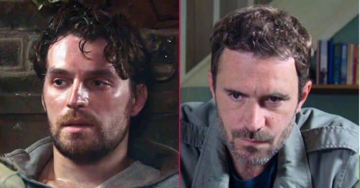 Mackenzie Boyd and John Sugden in Emmerdale split pic (Credit: ITV/Comp ED!)