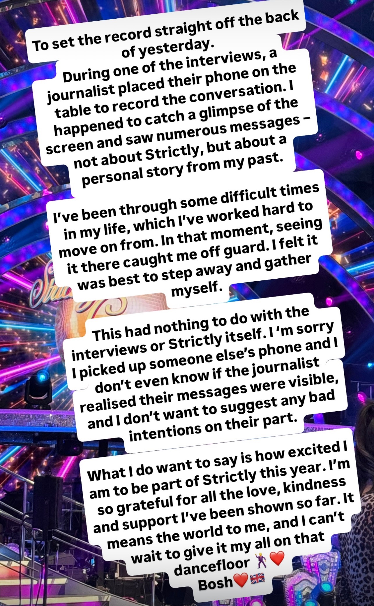 Thomas' IG story 