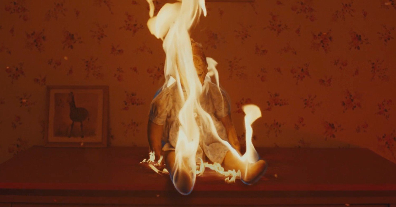 Baby doll burns in The Rumour on Channel 5