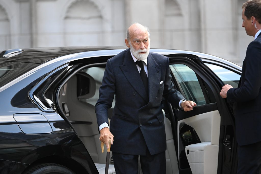 Prince Michael of Kent arriving for vigil for Duchess of Kent