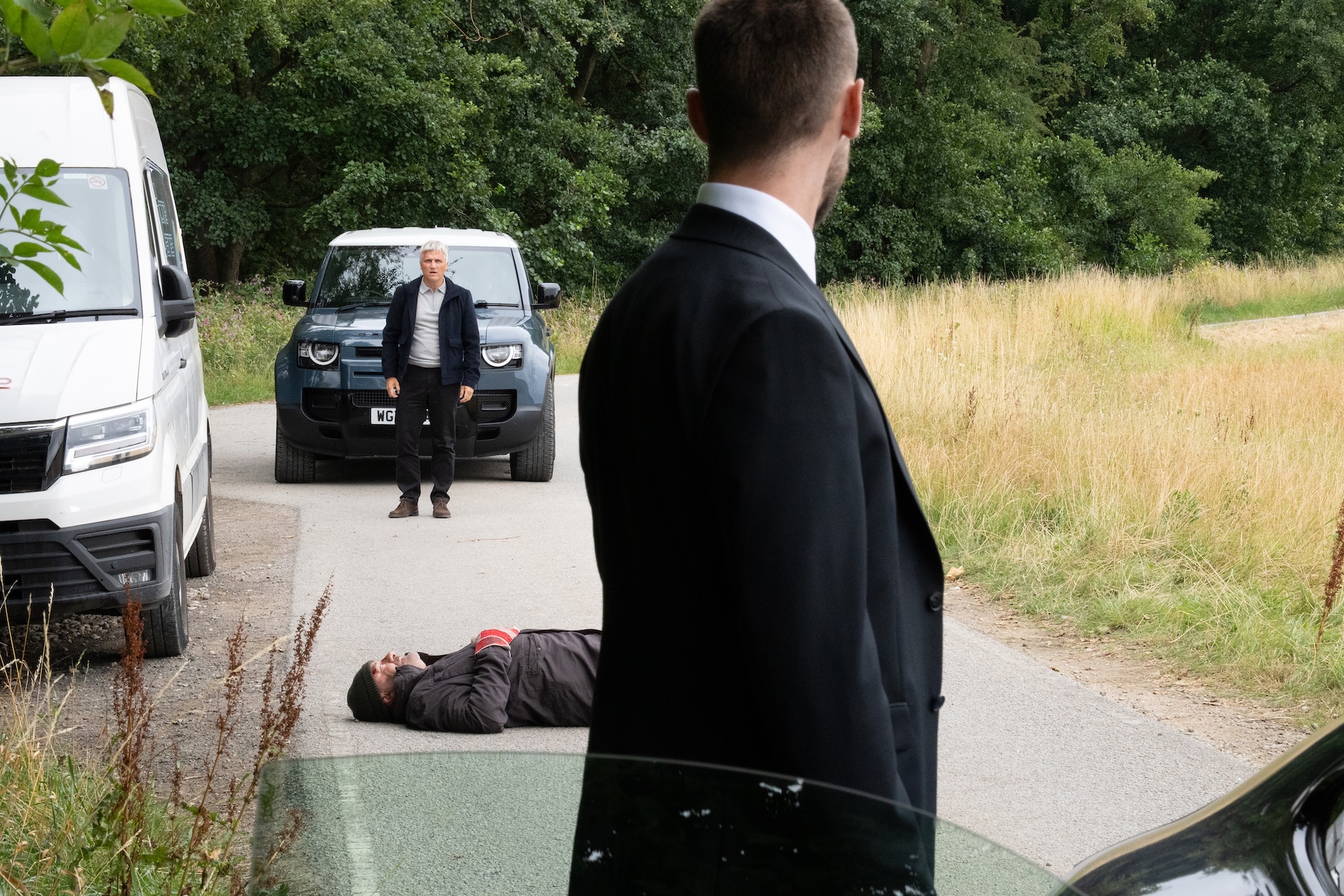 Caleb stands watching Joe walk away from lifeless Jimmy in Emmerdale spoilers