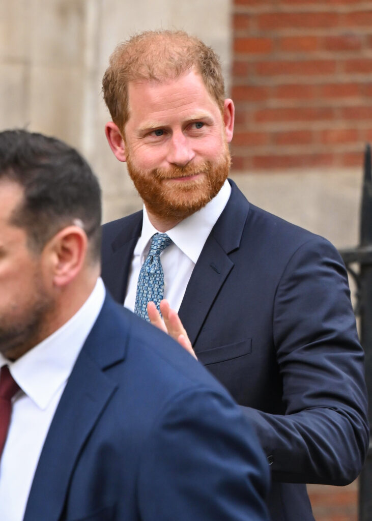 Prince Harry outside court 