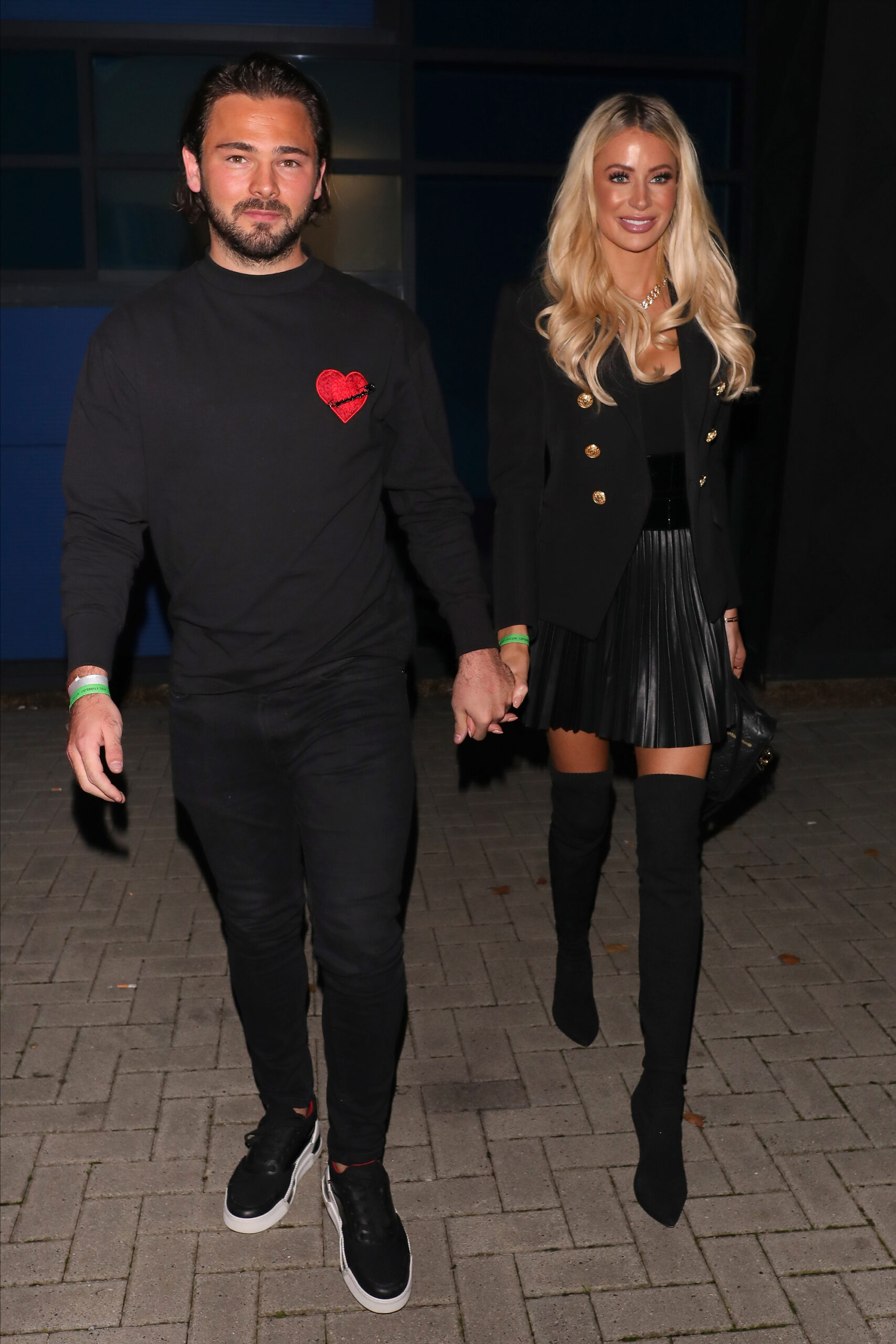 Bradley Dack and Olivia Attwood walking