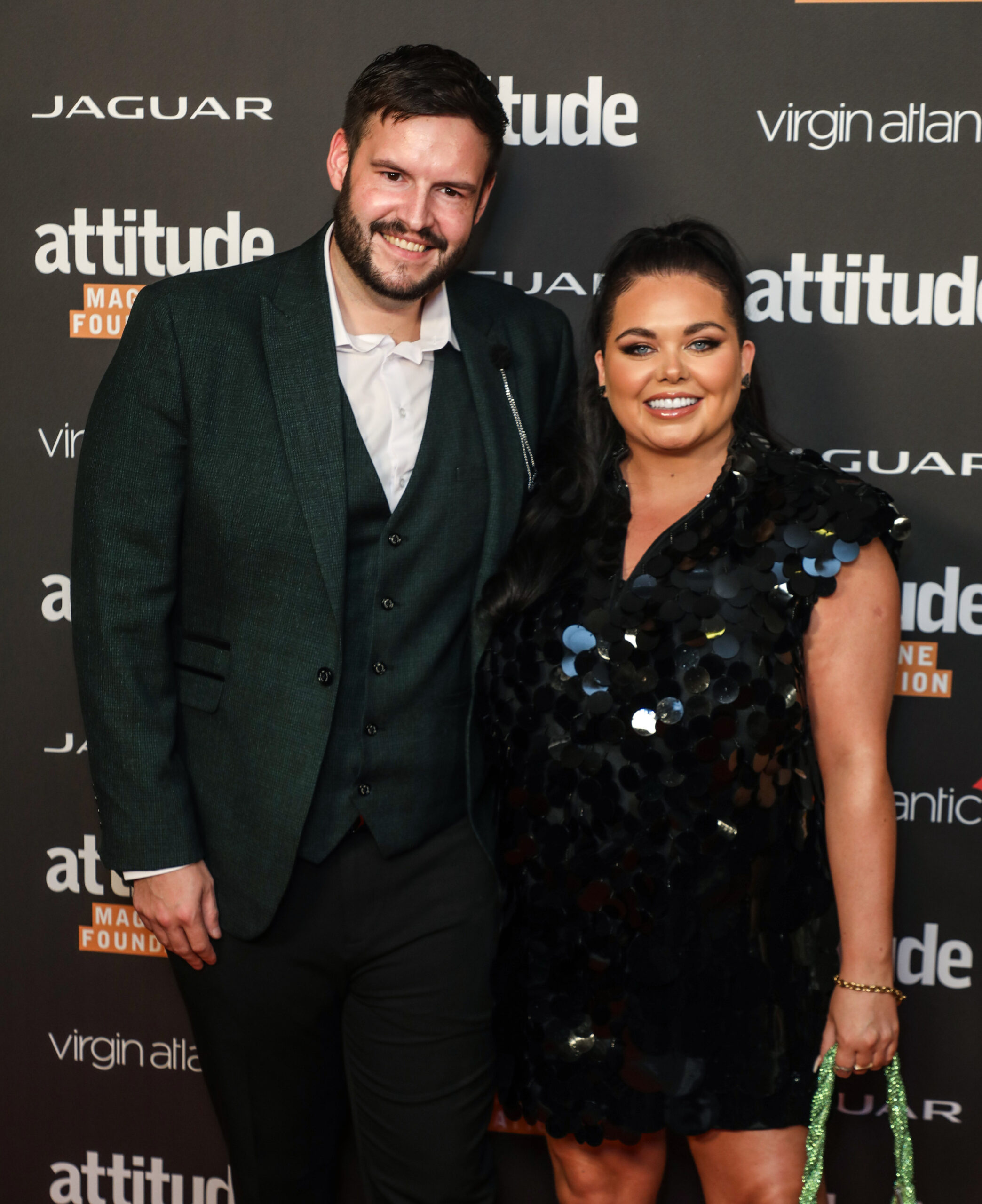 Scarlett and fiance Scott posing
