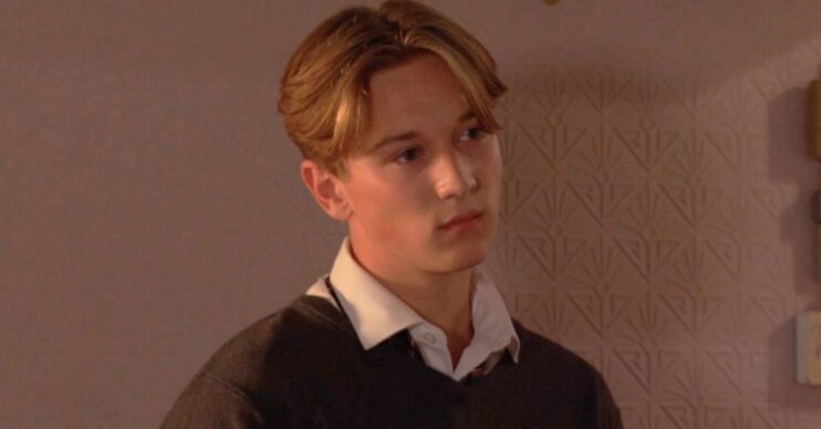 Joel looks menacing on EastEnders (Credit: BBC/Composite: ED!)