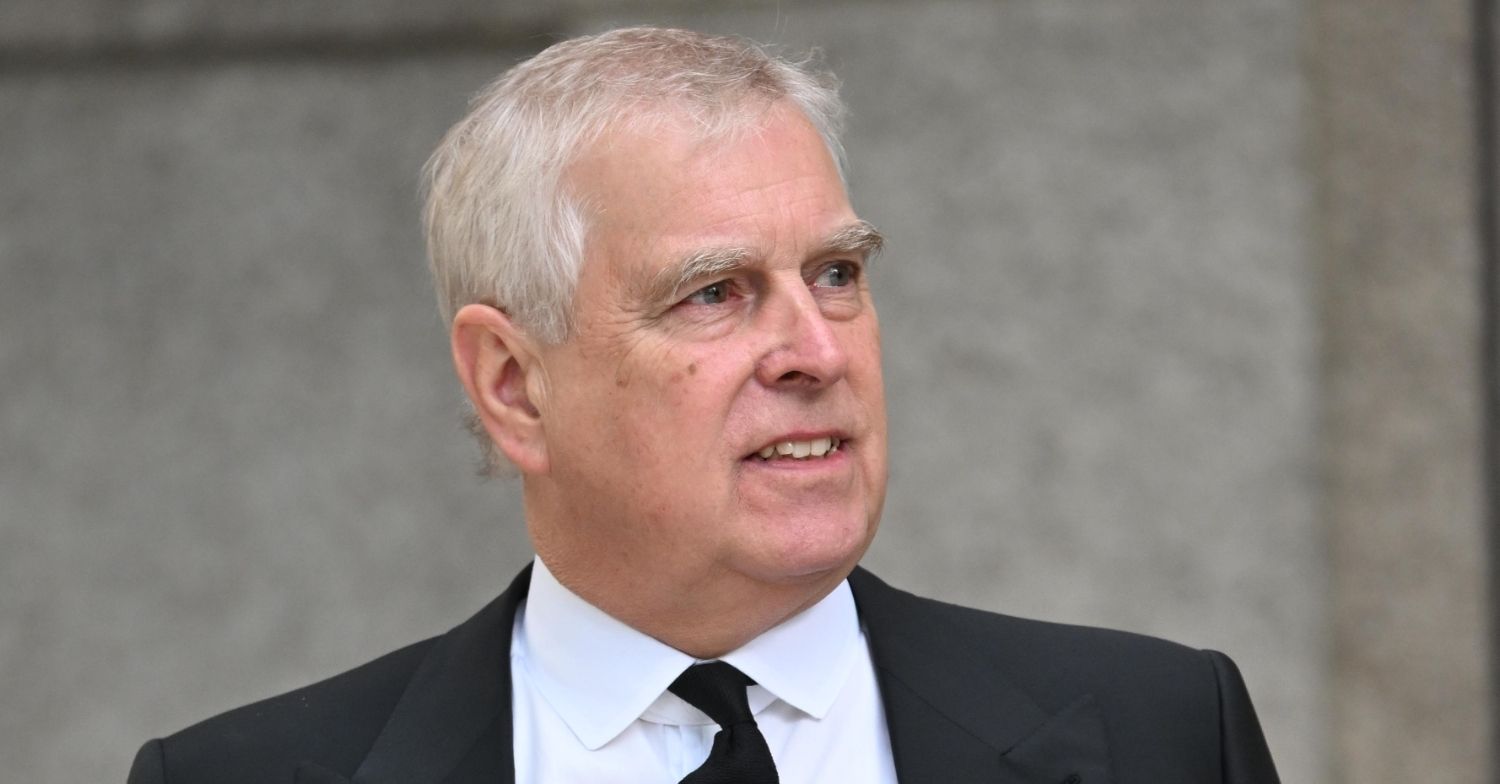 Prince Andrew at Duchess of Kent's funeral